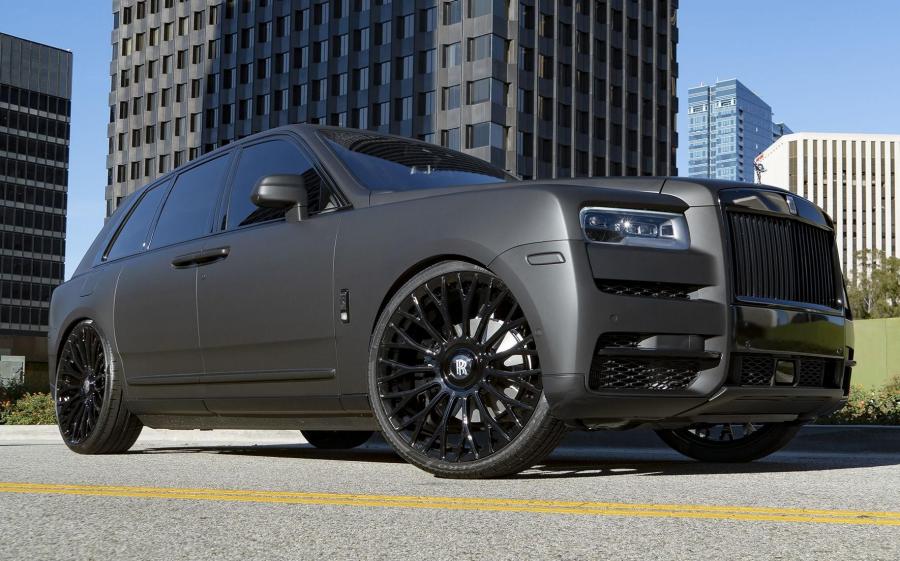 Rolls-Royce Cullinan Matte Black on Forgiato Wheels (RDB-ECL) '2019